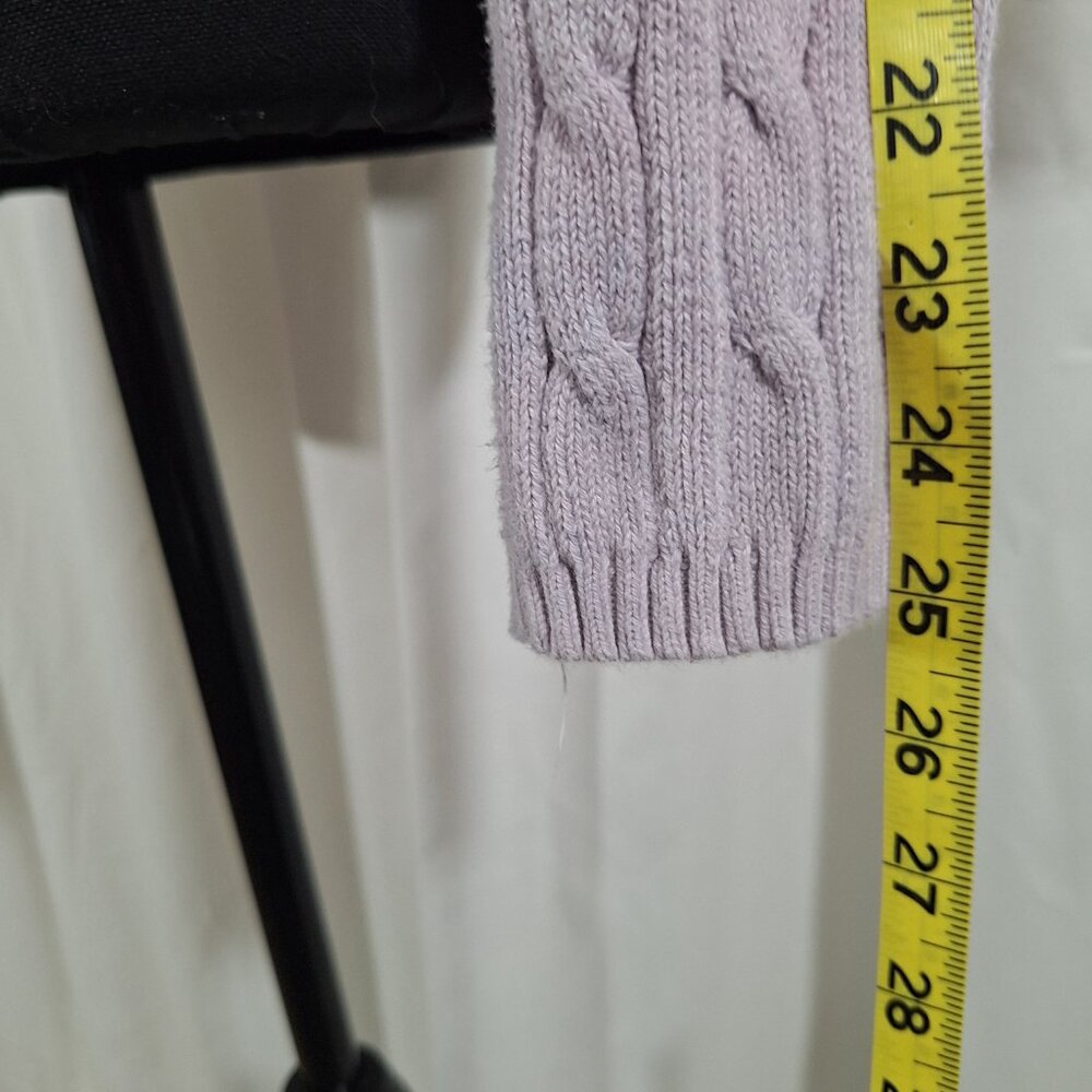 St. John’s Bay Classic Cable Knit Sweater Women’s Medium Lavender Light Purple - Picture 11 of 15
